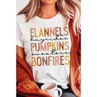 Azura Exchange Pumpkins Bonfires Letter Graphic Tee