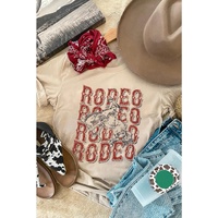 Azura Exchange Western RODEO Graphic Print Crew Neck T-Shirt