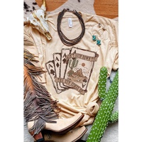 Azura Exchange Western Poker Cards Graphic Print T-Shirt