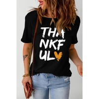 Azura Exchange THANKFUL Heart Print T-Shirt