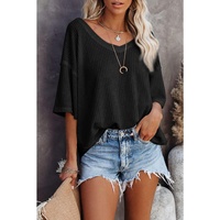 Azura Exchange Waffle Knit Loose Top