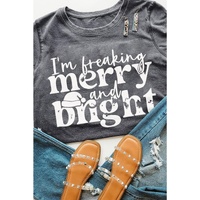 Azura Exchange Freaking Merry And Bright Graphic T-Shirt