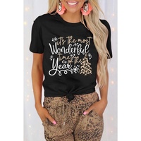 Azura Exchange Christmas Leopard Graphic Tee