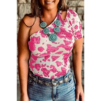 Azura Exchange Cow Print Cut-out Top