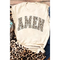 Azura Exchange Leopard Print Short Sleeve Graphic T-Shirt