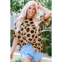 Azura Exchange Loose Leopard Print T-Shirt