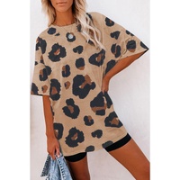 Azura Exchange Leopard Print Loose T-Shirt