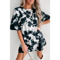 Azura Exchange Tie-dye Round Neck Short Sleeve Top
