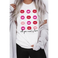 Azura Exchange Valentines Kisses Graphic Tee