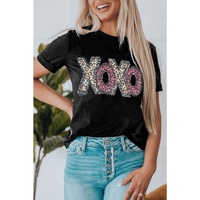 Azura Exchange Leopard Letter Print T Shirt