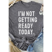 Azura Exchange Letter Print Crew Neck Graphic T-Shirt