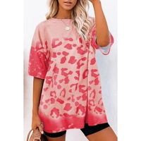 Azura Exchange Leopard Bleached Casual T-Shirt