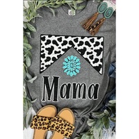 Azura Exchange Leopard Turquoise Bead Mama Graphic T-shirt