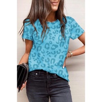 Azura Exchange Leopard Print Crew Neck T Shirt