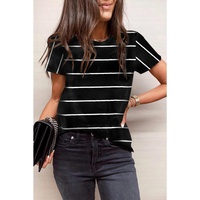 Azura Exchange Striped Print T-shirt