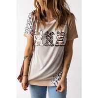 Azura Exchange Easter Bunny Leopard Bleached Print Graphic Tee