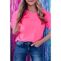 Azura Exchange Ruffled Tulle Sleeve Top