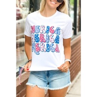 Azura Exchange Graphic Tee with MERICA Flag Element