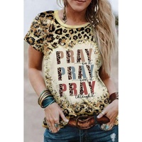 Azura Exchange PRAY Print Bleached T-shirt