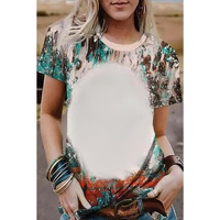 Azura Exchange Bleached Western Print Blank Graphic T-Shirt