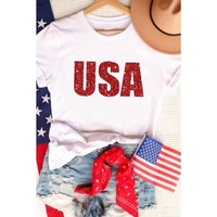 Azura Exchange Glitter Pattern Print Short Sleeve T Shirt