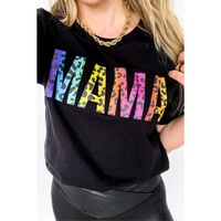 Azura Exchange Leopard Print Short Sleeve Graphic T-Shirt