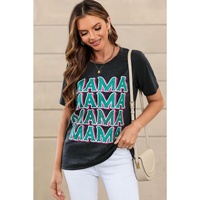 Azura Exchange Mama Letter Print Vintage Leopard Graphic T-Shirt
