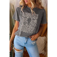 Azura Exchange Leopard Skull Graphic Print Tee