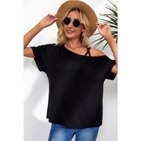 Azura Exchange Criss Cross One Shoulder T Shirt