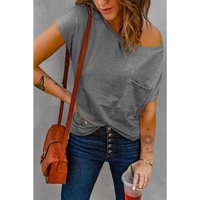 Azura Exchange Pocketed Tee with Side Slits