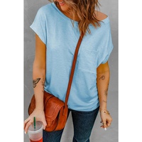 Azura Exchange Pocketed Knit Tee with Side Slits