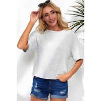 Azura Exchange Corded Drop Shoulder Top