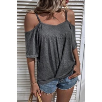 Azura Exchange Off-shoulder Pleated Top with Spaghetti Straps