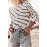 Azura Exchange Retro Striped Long Sleeve Top