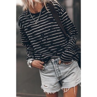 Azura Exchange Retro Striped Long Sleeve Top