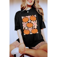 Azura Exchange Pumpkin Flower Square Graphic Tee