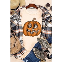 Azura Exchange Leopard Pumpkin Print T Shirt
