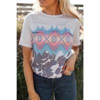 Azura Exchange Aztec Geometric Print T-shirt
