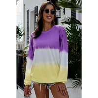 Azura Exchange Color Block Tie Dye Pullover Sweatshirt
