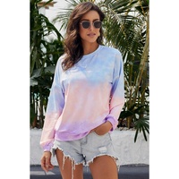 Azura Exchange Color Block Tie Dye Pullover Sweatshirt