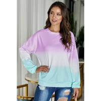 Azura Exchange Color Block Tie Dye Pullover Sweatshirt