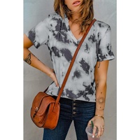 Azura Exchange V Neck Tie-dye T-shirt