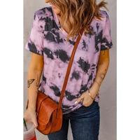 Azura Exchange V Neck Tie-dye T-shirt