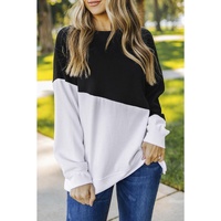 Azura Exchange Patchwork Dropped Shoulder Sweatshirt