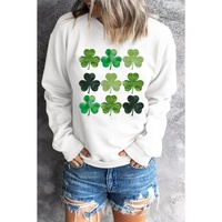 Azura Exchange Clover Print Long Sleeve Sweatshirt