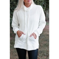 Azura Exchange Textured Cowl Neck Sweatshirt