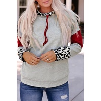 Azura Exchange Cowl Neck Drop Shoulder Sweatshirt with Splicing Sleeves