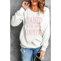 Azura Exchange RAISED ON 90S COUNTRY Print Pullover Sweatshirt