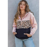 Azura Exchange Patchwork Half Zip Pocketed Pullover Hoodie