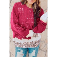 Azura Exchange Leopard Bleached Pullover Sweatshirt